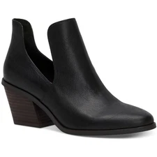 Lucky Brand Womens Vellida Black Ankle Boots Shoes 8.5 Medium (B,M) BHFO 5003