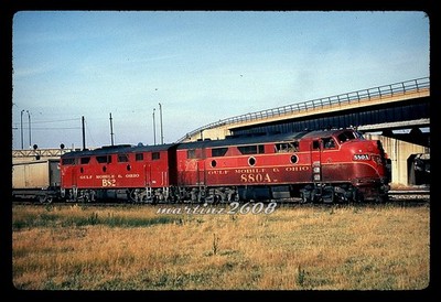 (MZ) DUPE TRAIN SLIDE-GULF MOBILE & OHIO  (GM&O)  880A+  POWER LASH-UP