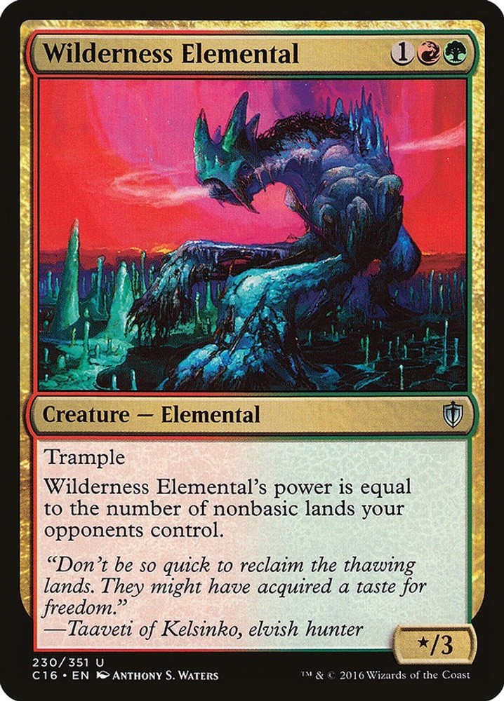 Wilderness Elemental - 230 - NM - Commander 2016