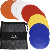 Round Rubber Flat Cones Training Spot Markers Football Pitch Floor Discs Sports
