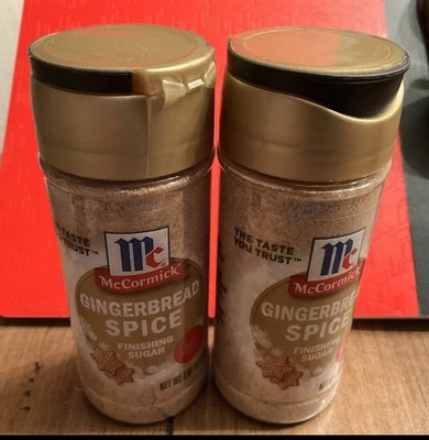 McCormick Gingerbread Spice Finishing Sugar Limited Edition 3.81 oz Lot of 2