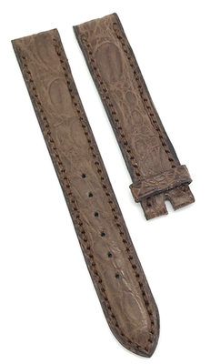 Bvlgari 14mm x 14mm Brown Crocodile Watch Strap Band Belt New