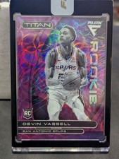 DEVIN VASSELL RC 2020-21 Panini Flux Titan Rookie Purple Scope /38 ENCASED Spurs