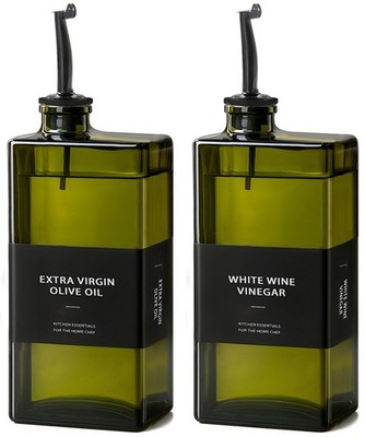 Olive Oil Dispenser Bottle 2 PCS 16.9oz UV Protection DripFree Pourer