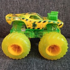 Hot Wheels Rodger Dodger Biohazard  monster truck 1:64 green yellow Loose