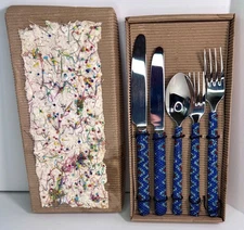 Jeweled/Beaded Bling Briefanker Stainless Steel Flatware New 2 Settings (10pc)