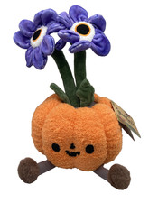 Russ Greenhouse Potted Purple Flower 12" Plush PUMPKIN FLOWER New