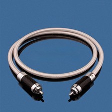 Silver Plated Single Crystal Copper Coaxial Wire HiFi Audio Digital RCA Cable