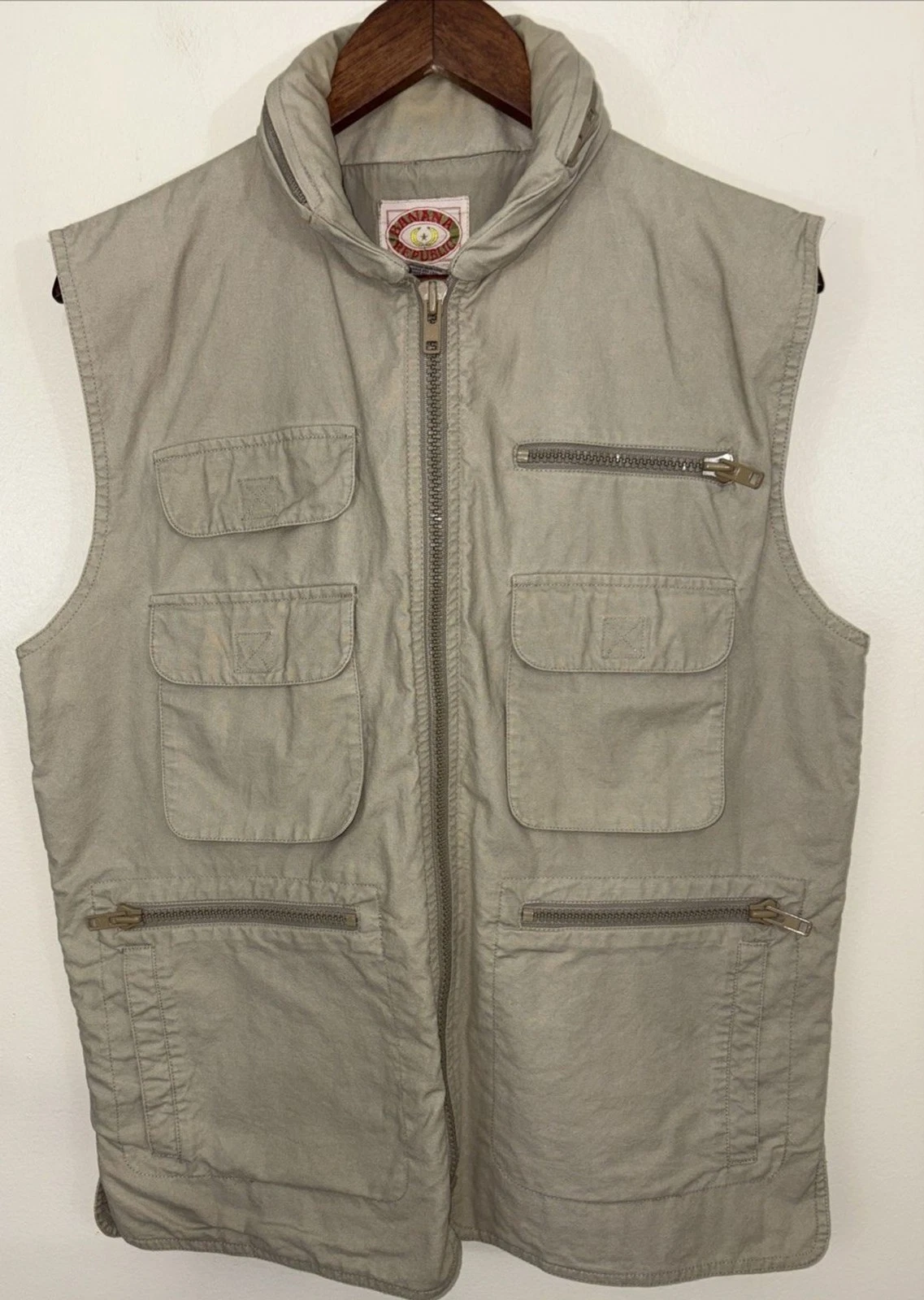 Banana Republic Vintage Safari 80s Vest Mens Sz M Outdoors Photography Fishing