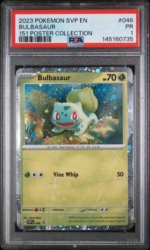 PSA 1 2023 POKEMON SVP EN-SV BLACK STAR PROMO 151 POSTER COLLECTION BULBASAUR