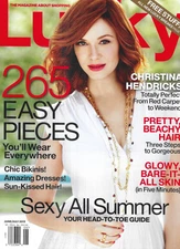 Lucky Magazine Christina Hendricks Easy Fashion Summer Style Hair Tips 2013