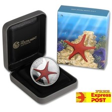Australia Sea Life on The Reef - Starfish 1/2oz Silver Proof Coin - Perth Mint.