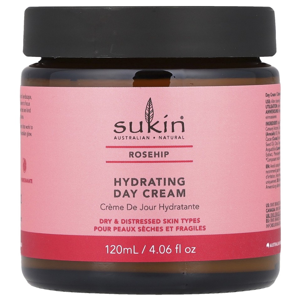 Hydrating Day Cream, Rosehip, 4.06 fl oz (120 ml)