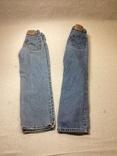Vintage Levis 550 Jeans Boys 10 Slim Blue Denim Relaxed Fit Light Wash Set Of 2