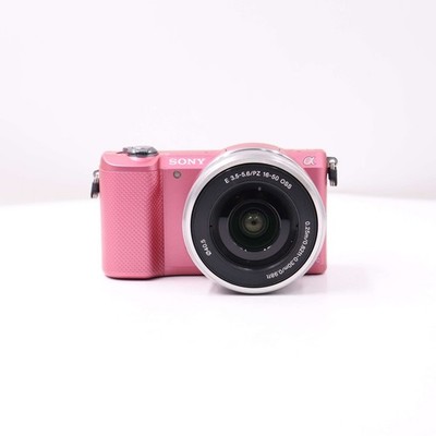 Sony α5000 ピンク 16-50mmレンズ付き Sony Alpha A5000 Mirrorless Camera w/ PZ 16-50mm Lens 20.1MP Blink
