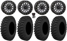 System 3 SB-6 15" Wheels Gunmetal (4+3) 32" Crawler AT Tires RZR Turbo R & Pro R