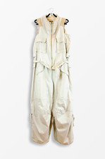 Marithe Francois Girbaud Men  s Beige Cargo Utility Jumpsuit - Size IT48