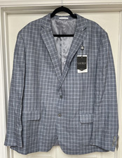 Lauren Ralph Lauren Size 50 Long Ultra flex Blazer Linen Sports Coat Blue NWT
