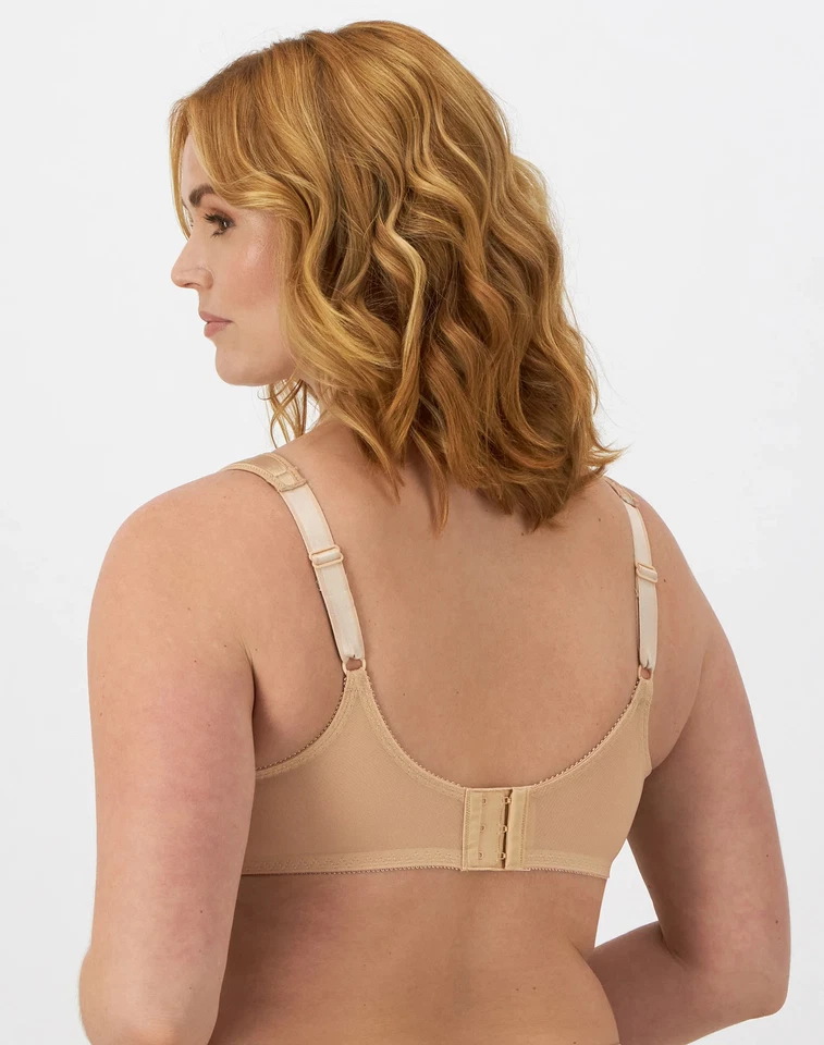 Women's Bali Minimizer Bra Satin Tracings Underwire Satin non Padded Full DF3562 - Image 3 of 4