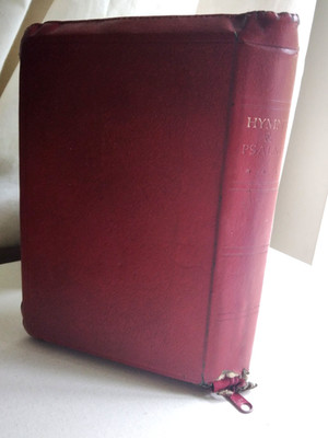 Hymns and Psalms full music Methodist 1984 red leather aeg gold edges zipped