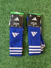 ADIDAS 2 PAIRS SOCCER METRO ARCH/ ANKLE COMPRESSION OTC Blue SOCKS SIZE Medium