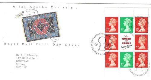 GB Comm/FDC - Booklet Panes - Queen of Crime - 1991  (DEF535)