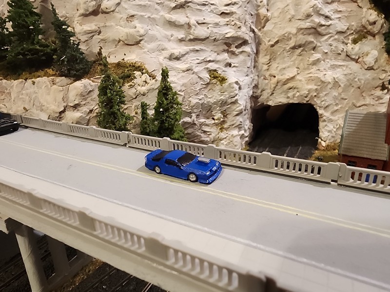 N scale 1990 Camaro Street Racer *finished* detailed model train detail blue