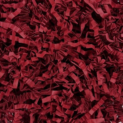 2 LB Deep Red Crinkle Cut Paper Shred Filler Basket Confetti Gift Wrapping