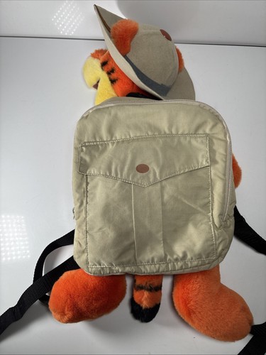 Official Disney World TIGGER Safari Plush With Rucksack Soft Toy Rare - Picture 3 of 7