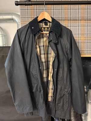 Barbour SL Bedale Lightweight Wachsjacke Herren Gr. 38 Navy Blau
