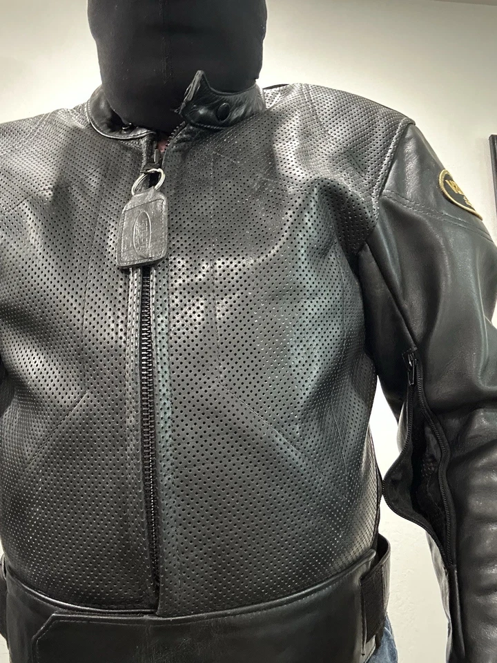 Leather Motorcycle Suit Vanson Cobra Perforated Armor - 2 Piece 42/34 New $1558 - Image 2 of 4