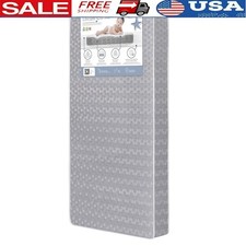 Crib Toddler Spring Coil Mattress Waterproof Hypoallergenic Durable Fire Safety