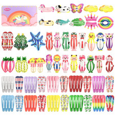Hair Clips, 100 Pcs Cute Snap Clips Barrettes for Women Teens Girls Kids, Color