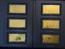 LE BANCONOTE D'ORO 6x 0,5g oro purissimo 25 anni unità tedesca in folder