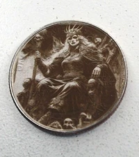 Norse Hel Celtic Viking US Clad Quarter Surface Engraved Hobo Nickel Love Token