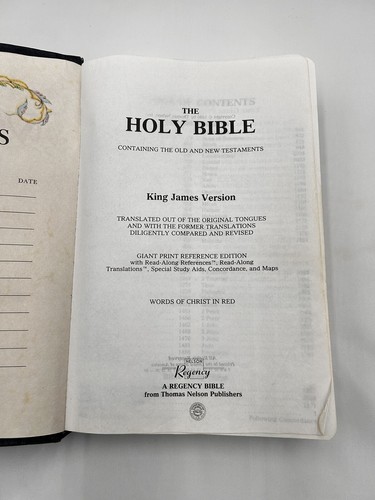 KJV HOLY BIBLE Giant Print Reference Edition, Red Letter, Regency/Thomas Nelson - Picture 5 of 12