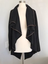 New Skea Wool Shadow Asymmetrical Hem Long Sleeve Jacket Size Us 6 / Eu 38