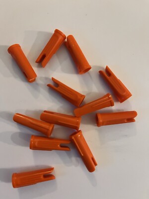 1 DZ ORANGE VINTAGE TRADITIONAL ARCHERY STYLE INDEX ARROW NOCKS 11/32 