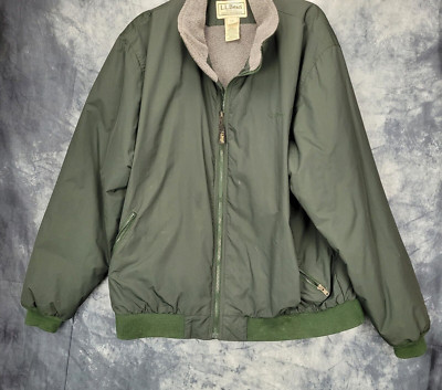 LL Bean Jacket Mens SZ XXL  Bomber Reg Green OUF43 Thinsulate Insulation