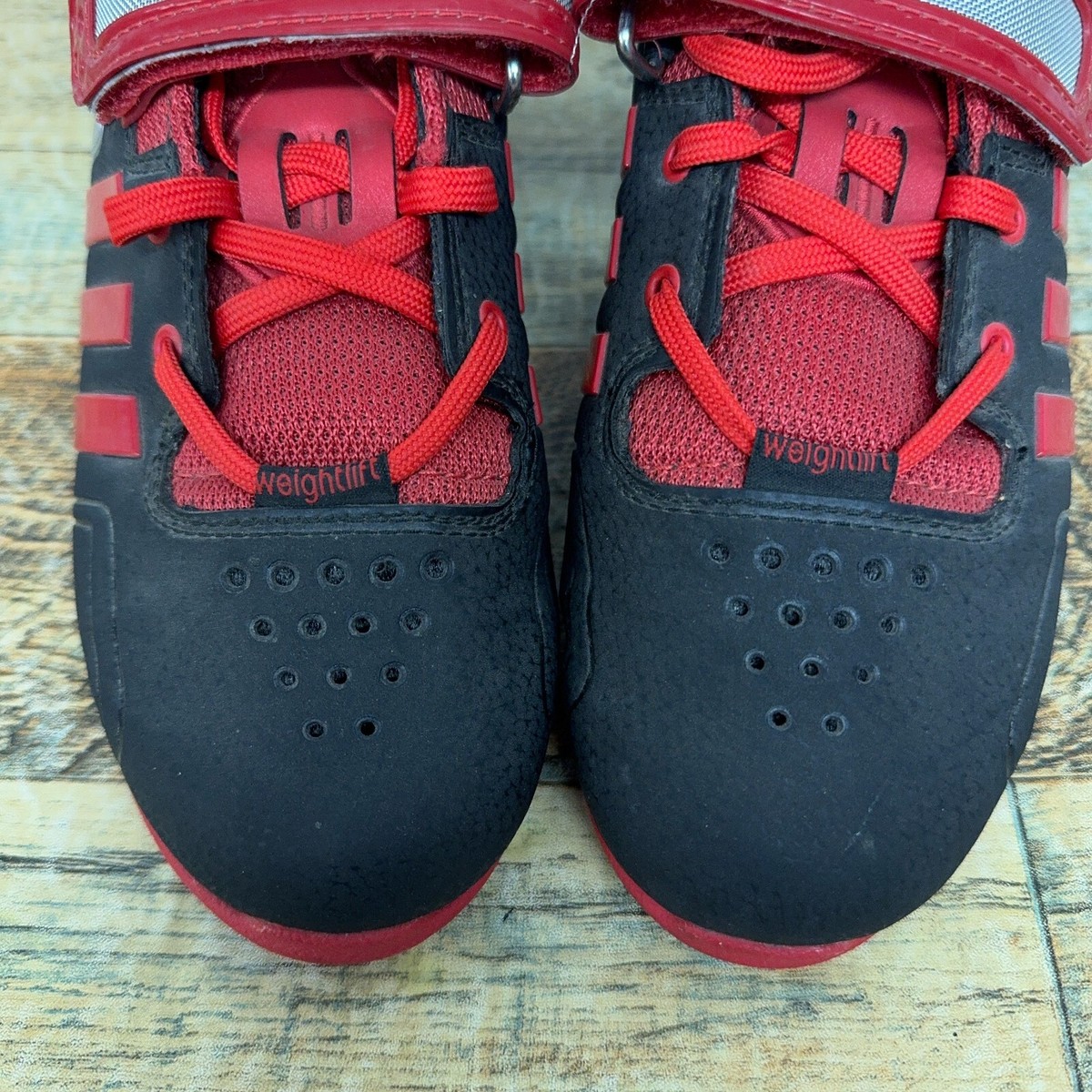 Adidas Adipower M21865 Black/Red Weightlifting Shoes Sneakers Men\'s 11.5 US adidas adiPower Weightlifting Shoes Black for Sale  main image 3