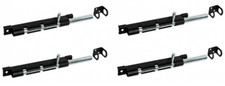 4x Türriegel zum Anschrauben Grendelriegel schwarz Schubriegel Fenster-Riegel