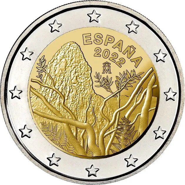 Espagne 2022 2 € Euros Commémoratifs Parc National De Garajonay