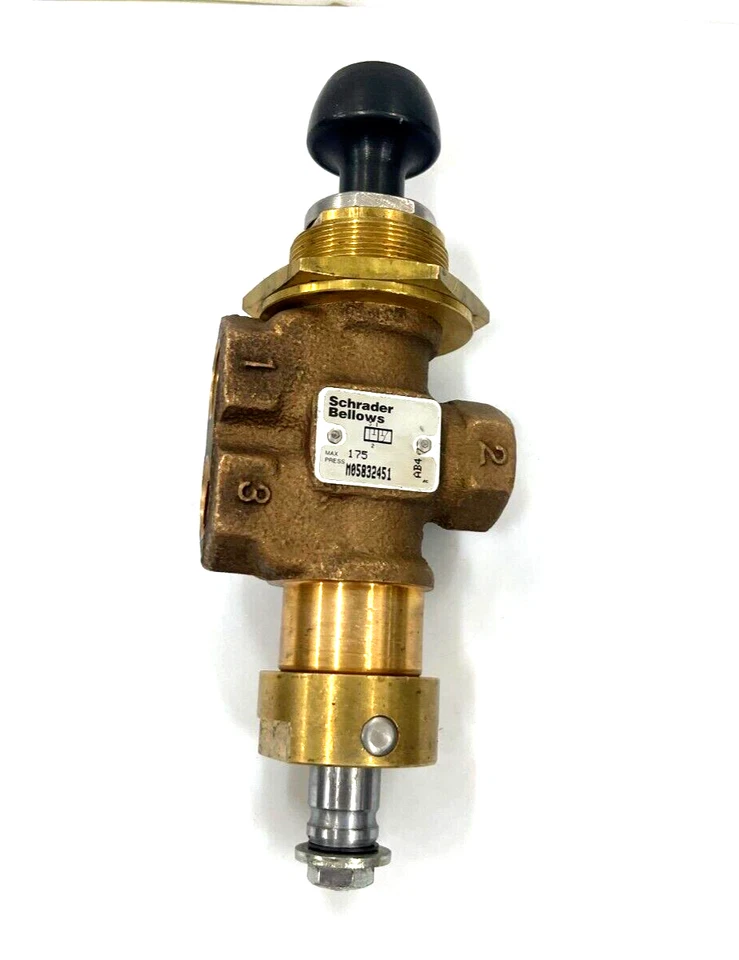 Schrader Bellows M05832451 3/2-Way 3/8" NPT Push Pull Manual Valve 3/8" NPT - Image 2 of 4
