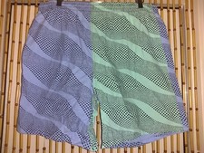 Vtg 80s 90s ISLANDER Hawaiian Neon Rave Abstract Dot Wave Surf Board Shorts RARE