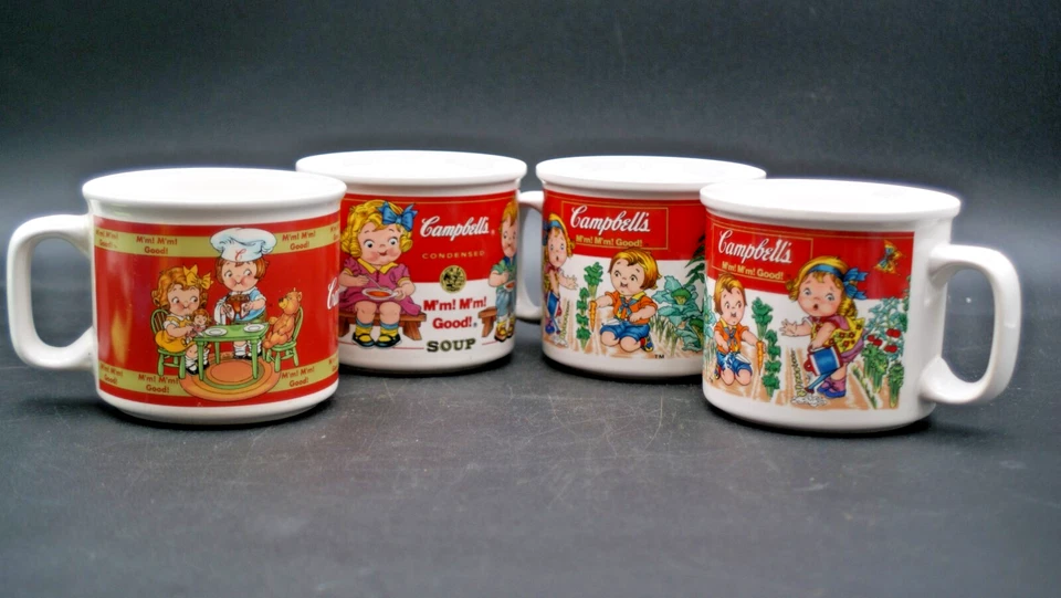 Lot Of 4 Campbell's Kids Soup Mugs Cups By Westwood 3- 1993 Vintage 1-1998 - Image 2 of 4