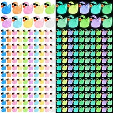 Luminous Mini Resin Ducks Bulk Glow in The Dark Tiny Ducks with Sunglasses Mi...