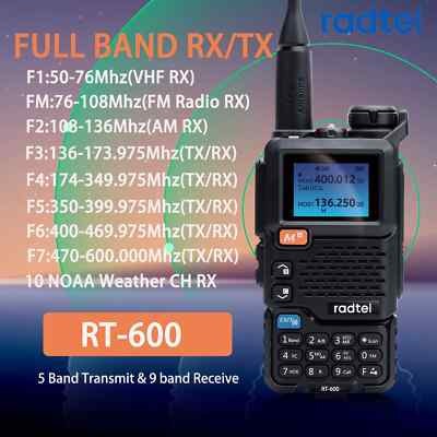 Air Band Walkie Talkie Tragbarer Am FM Two Way Radio Commutator VHF Station