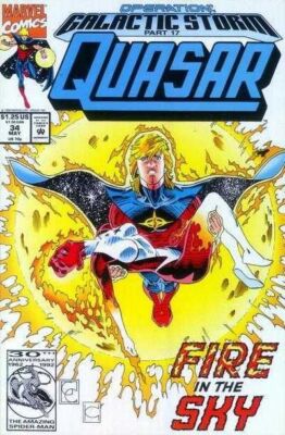 Quasar (1989) #  34 (8.0-VF) Operation Galactic Storm, Binary (Carol Danvers)...