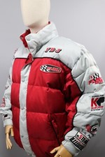 FUBU Racing 5 Automotive Applications Vintage Down Jacket Mens Size L