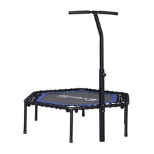 NNEDSZ 48inch Hexagon Fitness Trampoline Rebounder Adjustable Handrail Blue